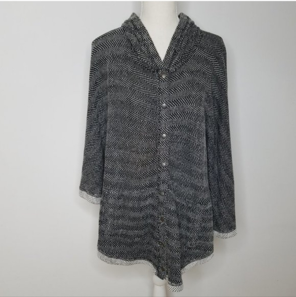Lucky Brand Hooded Snap Poncho